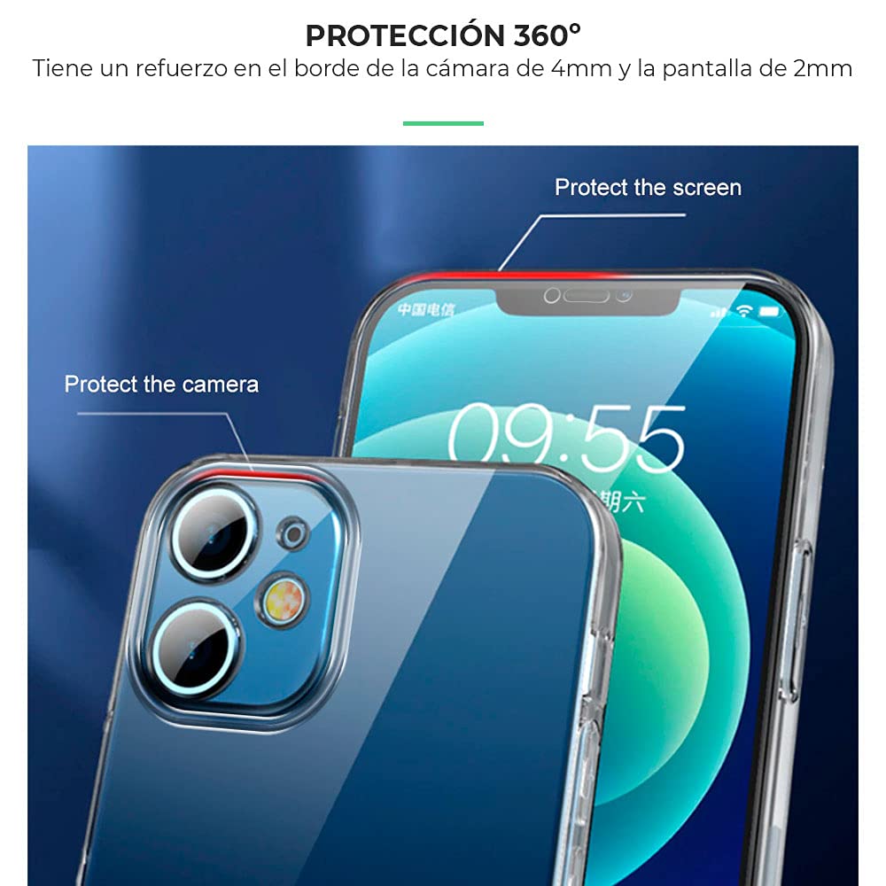 Cover Per Realme C21Y, Custodia 2in1 Dual Layer Ibrida [360&deg;] Full Body Antiurto Protettiva [Silicone TPU Fronte] E [Rigida Plastica Back] Caso Per Realme C25Y / Realme C21Y, [Transparente