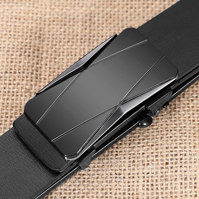 Belt Men's Genuine Leather Toothless Automatic Buckle Cowhide Belt Men's Belt3