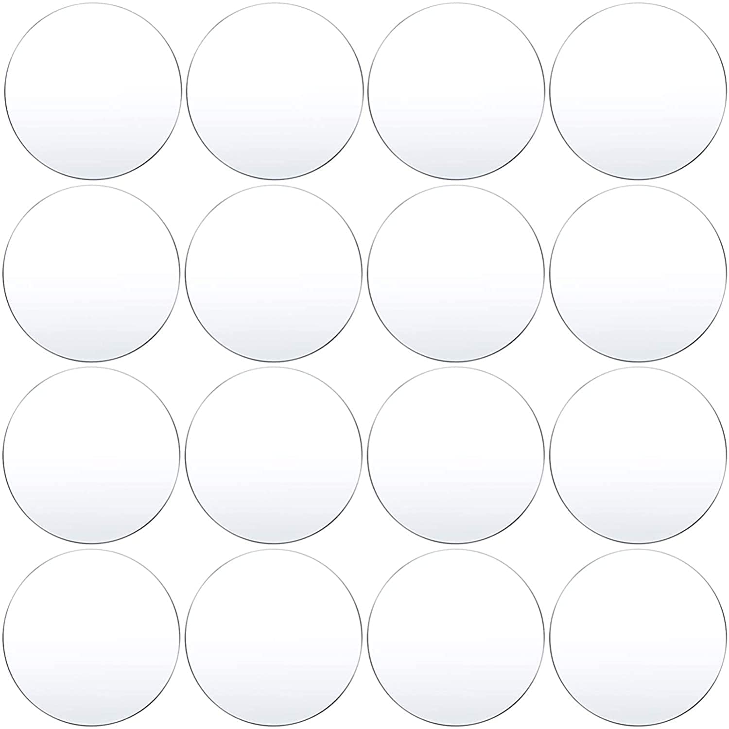 Ashani Creation 3mm Thick 3 inch dia transparent acrylic glass round circle disk sheet board for diy art and craft school office project glass painting 3mm 3in 16pcs-image-16