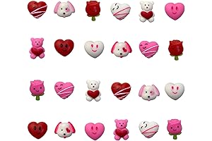 QINGQIU Kids' Valentine's Day Mochi Squishy Surprise Toys and Greeting Cards (24 Pack)