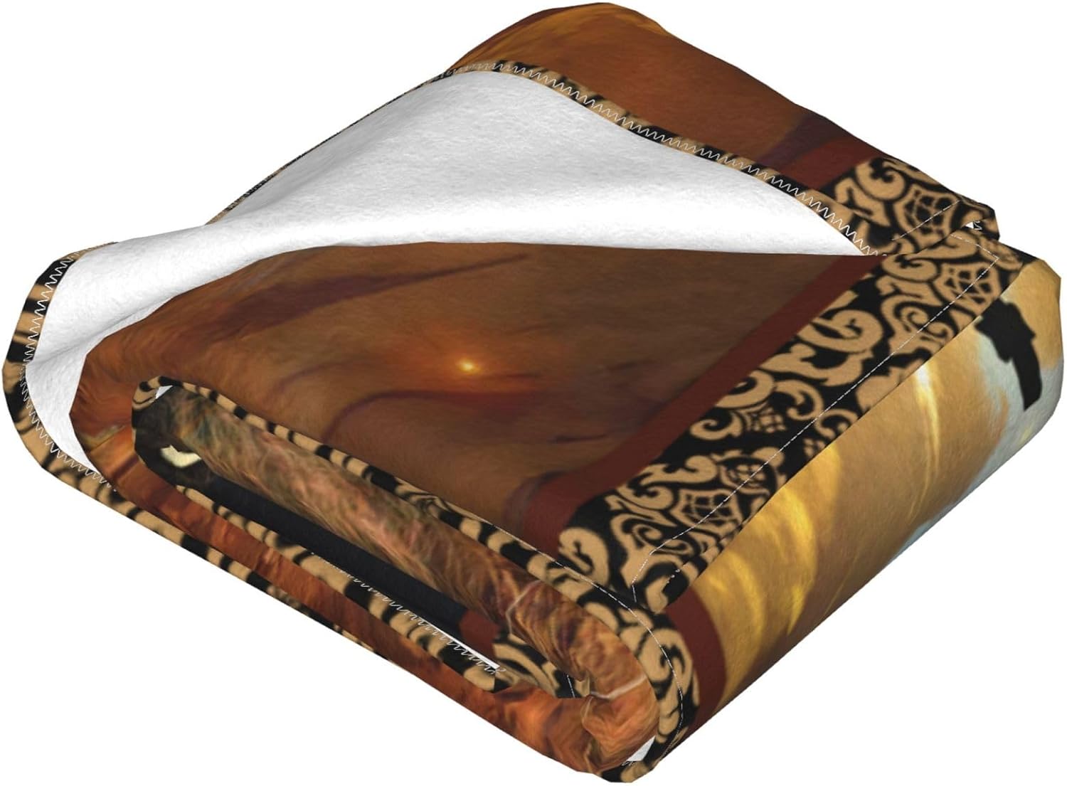 Christian Jesus Blanket Lion king Cross Decor Throw Blanket Religious Faith Prayer Blanket Catholic Inspirational Gifts for Women Men Super Warm Soft Plush Fleece Flannel Blanket for Adult Kid 50"X40" - Image 2