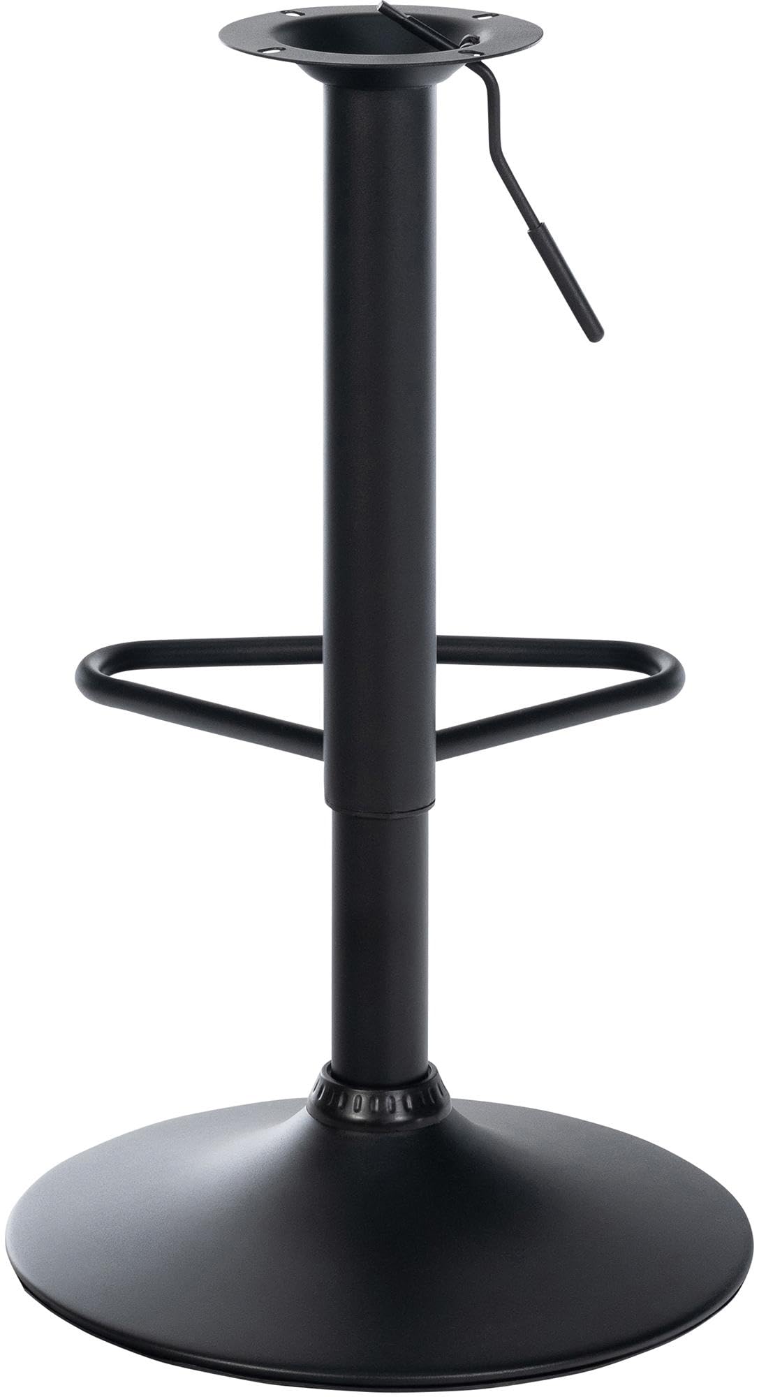 CLP Repuesto Estructura para Taburete, Estructura de Taburete con Distancia Entre Orificios de 10x10 cm, Estructura metálica Ajustable en Altura, Color:Negro
