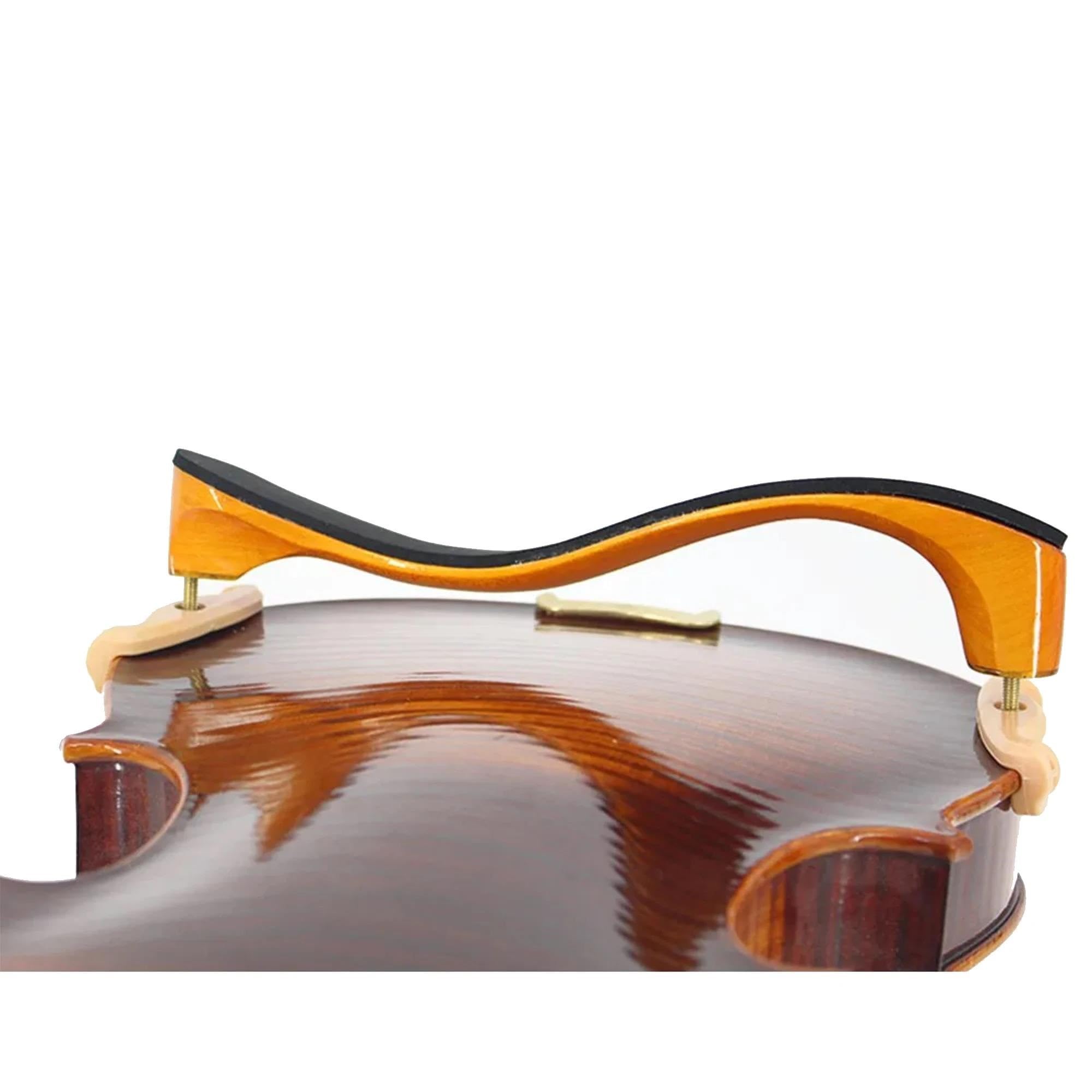 Spalliera semplice per violino Accessori professionali Poggiaspalla per violino in acero regolabile con artiglio 4/4 3/4 1/2 1/4 verticale(1-8 1-4)