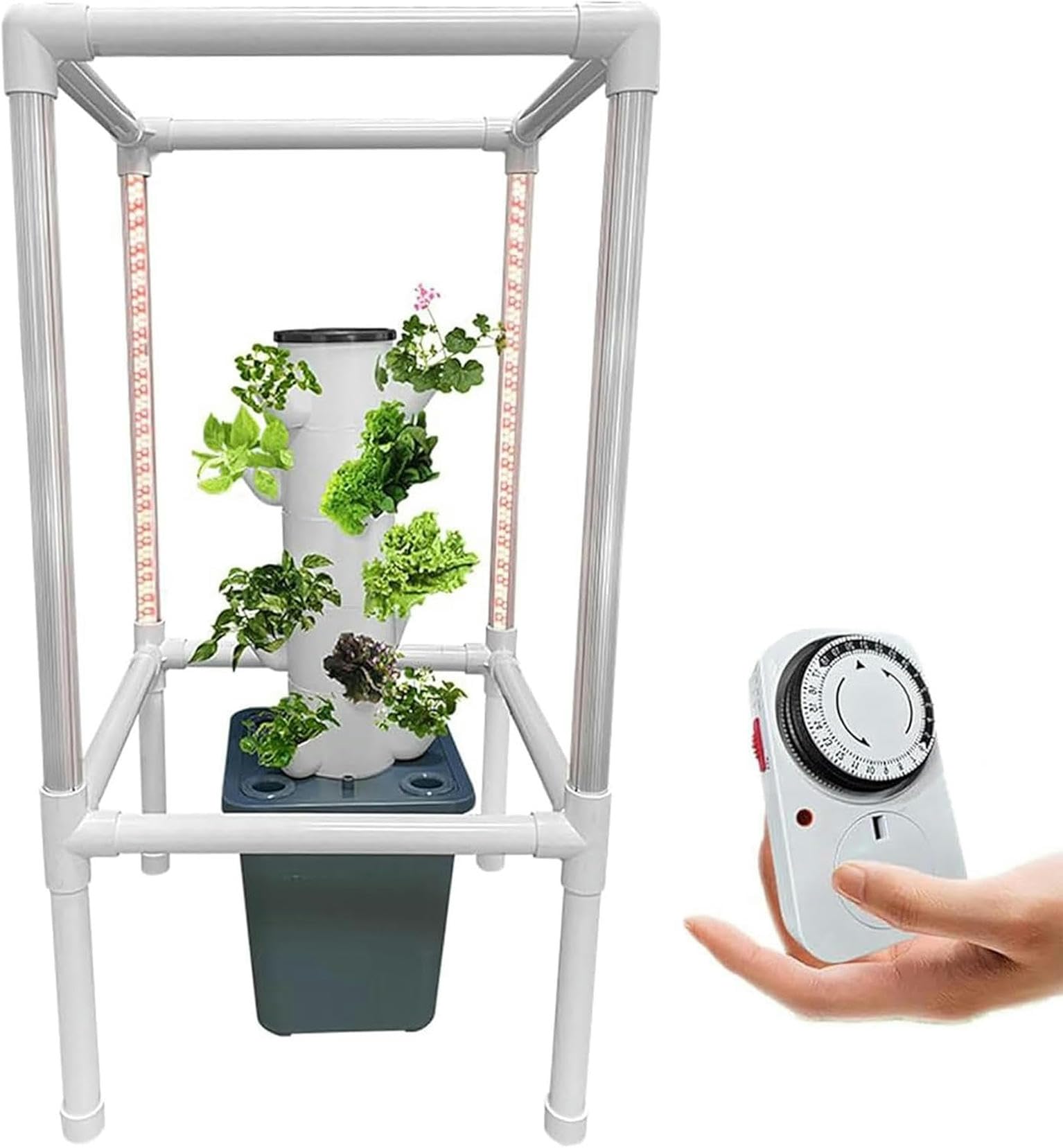 Culture Hydroponique, 25 Capsules Tour Hydroponique avec Lumière LED De Culture, Jardinier Vertical À Base De Plantes, Kit De Germination des Plantes, Kit AE ~ / Culture