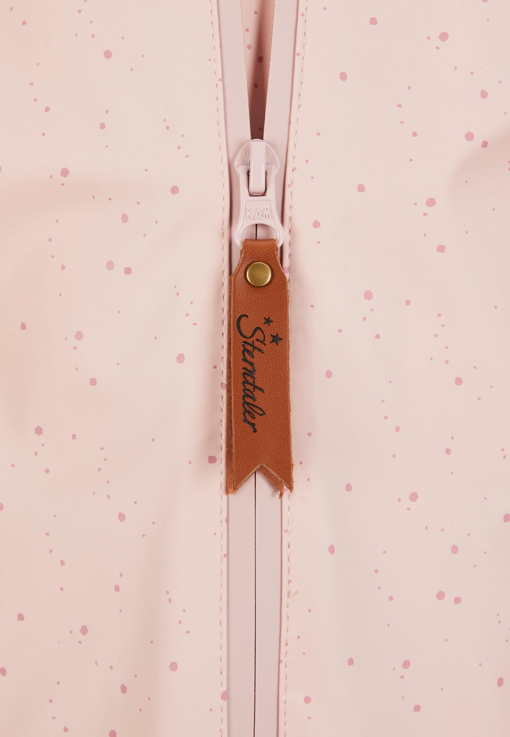 Sterntaler Regenjacke ungefüttert Punkte - Kinder Regenjacke wasserdicht - Mädchen Jacke mit verschweißten Nähten Kapuze und reflektierendem Detail - robuste Regenbekleidung