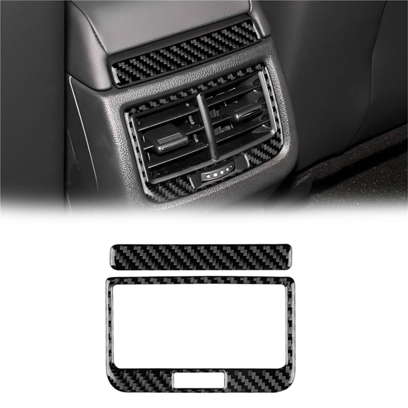 Interior Decoration for Seat Leon MK3 2013-2020 Carbon Fiber Sticker LHD RHD Car Rear Air Outlet Frame Trim Accessories