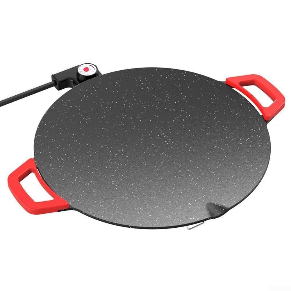 Maifan Poêle grill électrique anti-adhésive infusée de pierre pour barbecue coréen et mijoter 5 contrôles de température double zones de cuisson Format rond