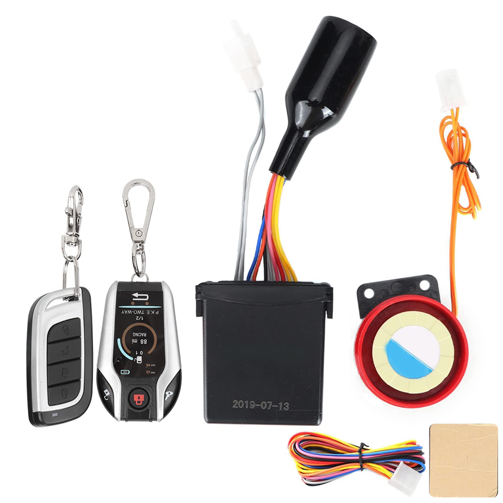 Tbest di Allarme Moto 105-125dB Impermeabile Sicurezza Avviamento Remoto Antifurto con Raggio 300m per Motociclette 12V