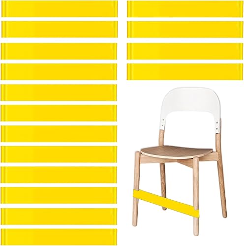 Vista 23 de Bandas para sillas para niños con pies inquietos, paquete de 16, negro, poliuretano, madera, suministros educativos para necesidades especiales