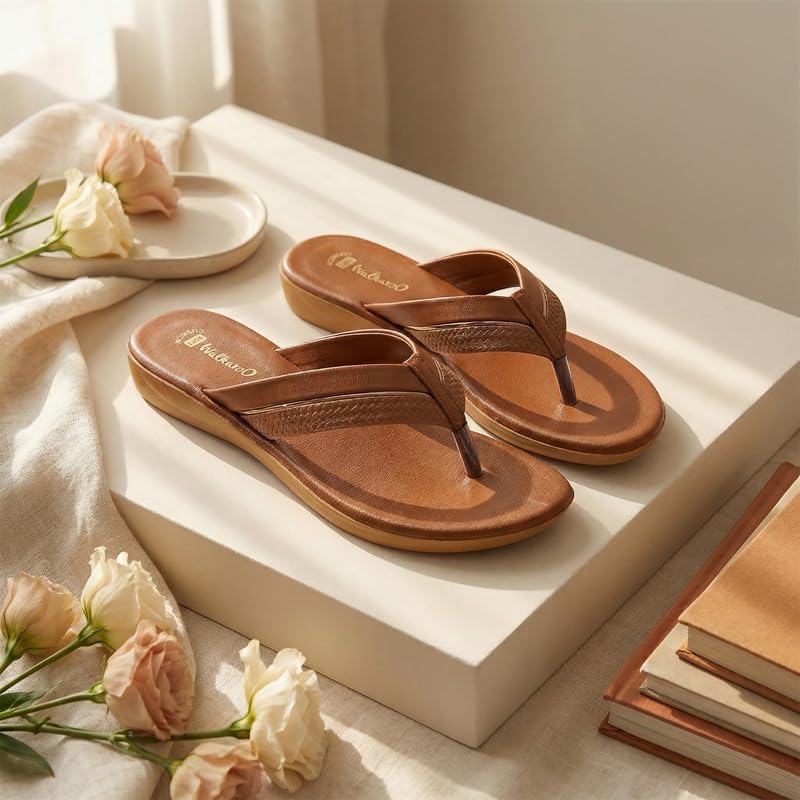 Image of WALKAROO Women's Casual Sandal| Soft Cushioned Footbed & V-Strap upper|Anti-Slip PU sole |Indoor & Outdoor,Daily Use,Causal Sandals-WLR70401