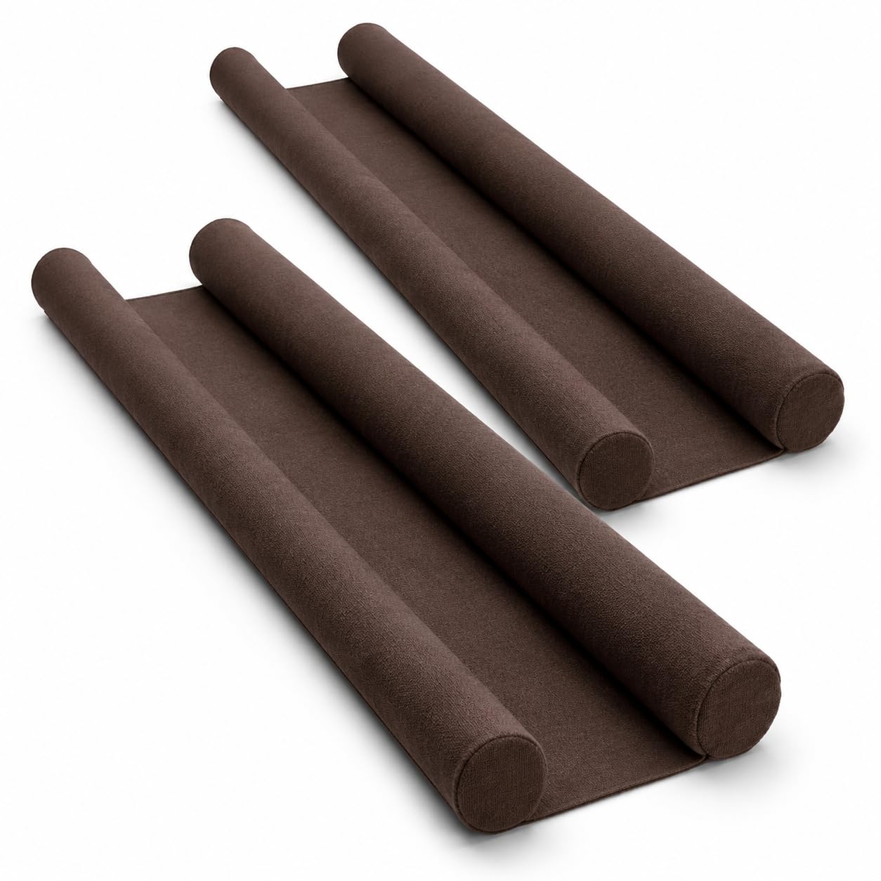 Door Draught Excluder 36 Inch / 91 cm 2 Pack – Double Sided Under Door Draft Stopper, Twin Draft Guard, Noise Dust Wind Blocker, Flexible Door Gap Insulator for Doors & Windows