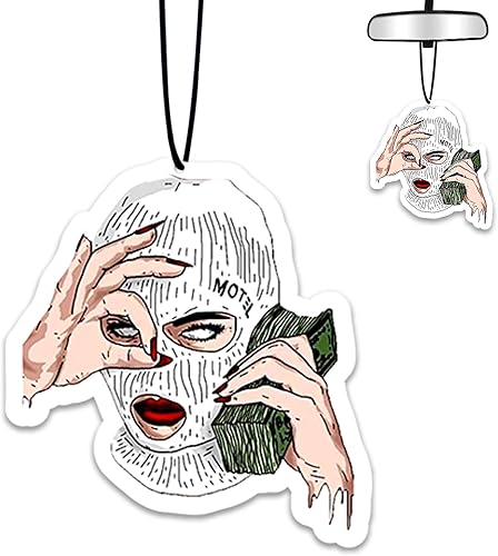 1 ambientador de automóvil, ambientadores de coche para bonito espejo ambientador perfumado para colgar accesorios de automóvil, decoración interior