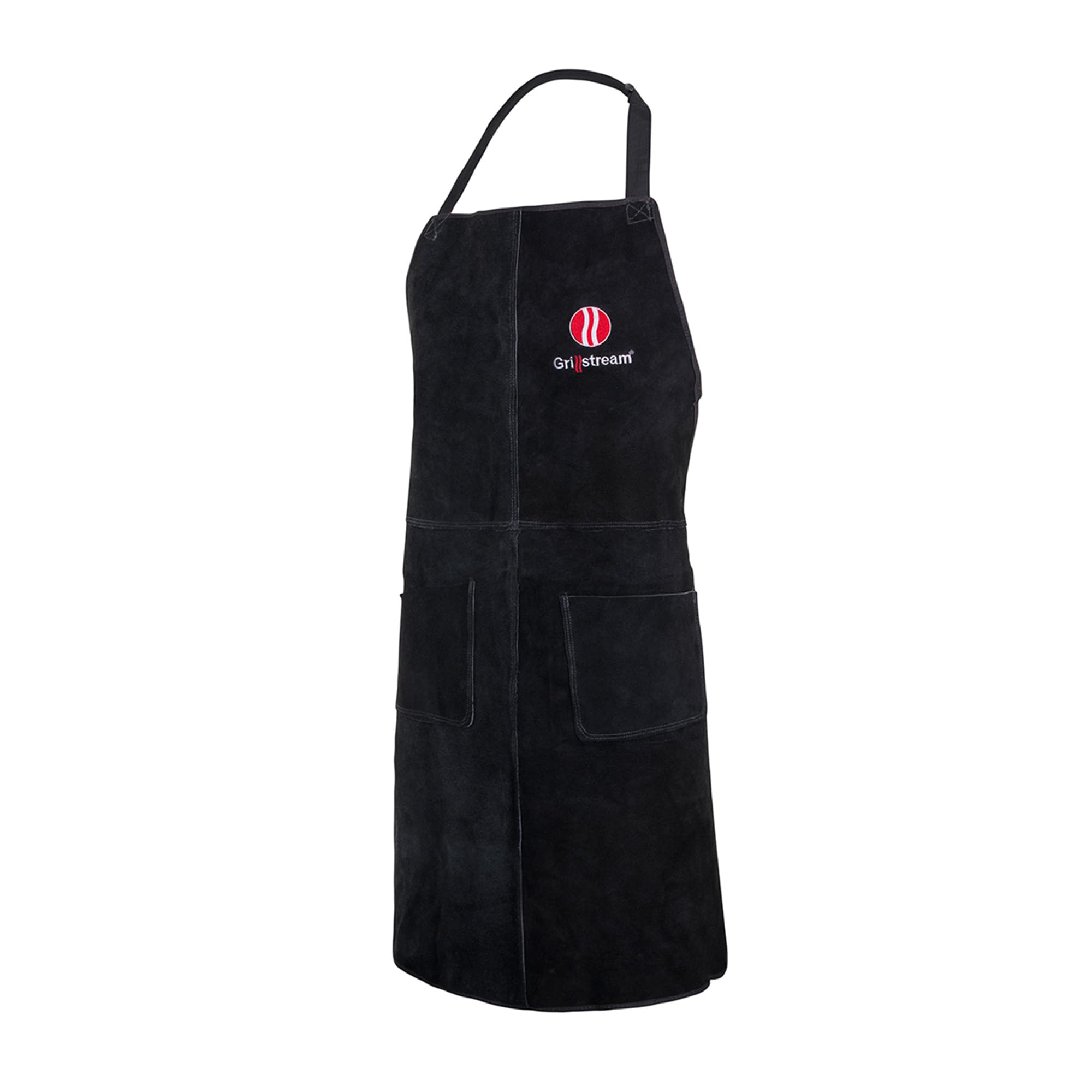 Grillstream Deluxe Leather Apron, Heat-Resistant Lining, with Adjustable Straps & Convenient Pocket