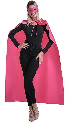 Capa y máscara de superhéroe para adultos, disfraz de Halloween, capa para adultos, capa de superhéroe para el día temático de disfraces, capas de