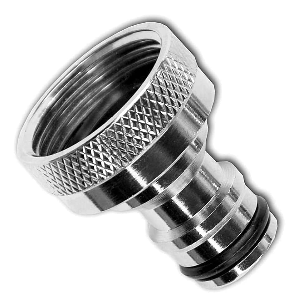 Clothing Estates Quick Connector 3/4" BSPF - Solid Brass Nickle Plated Garden Tap Hose Connector Not Leaking Compatible with Most Popular Brands (1x - 3/4" BSPF Connector)