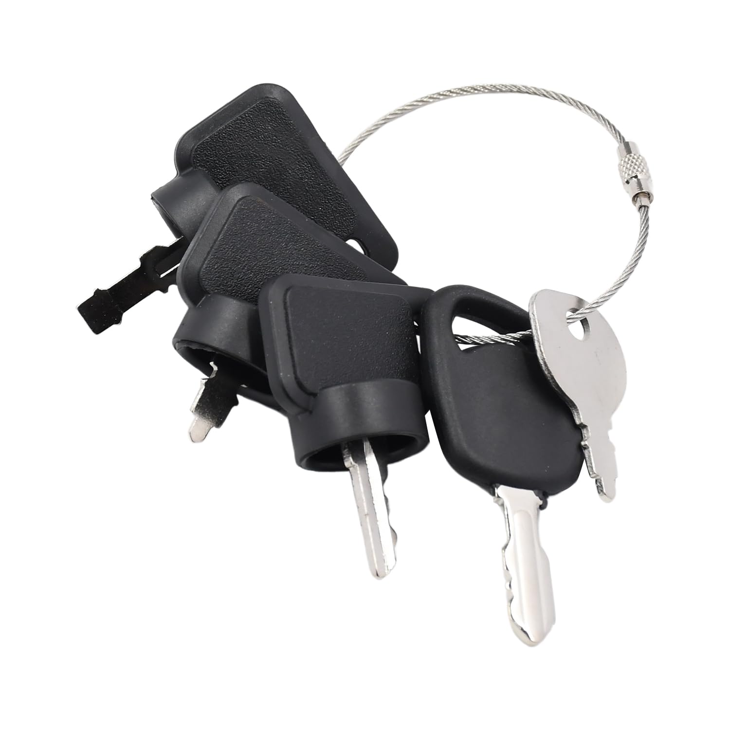 5 X Lawn Mower Ignition Key Kit Compatible with John Deere Toro Exmark MTD Cub Cadet Troy Bilt AYP Husqvarna Craftsman Ariens Gravely Poulan Bad Boy Scag Simplicity & More Brand Lawn Mower Tractors
