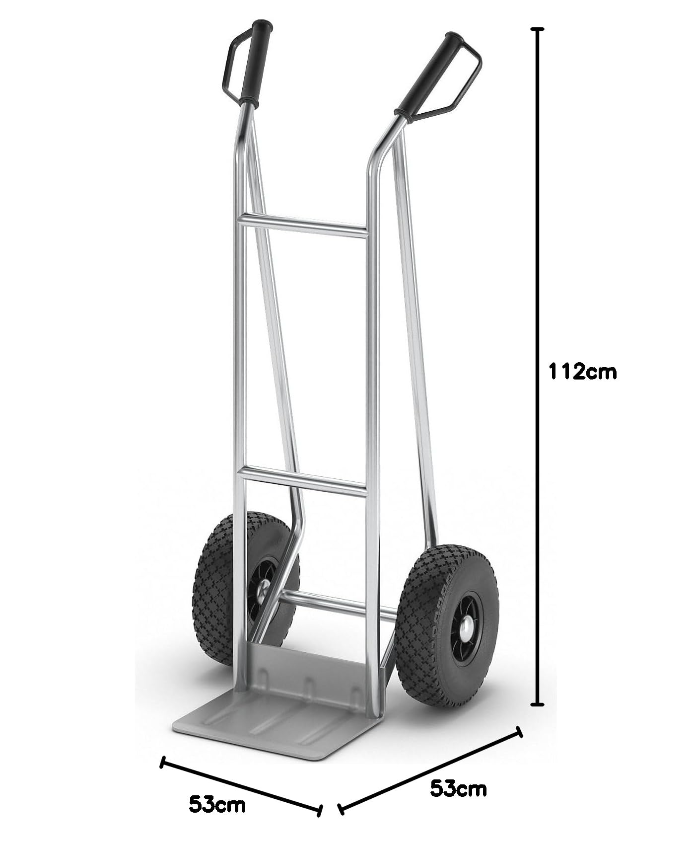 eurokraft pro | Carrello per sacchi in alluminio | Modello M: estremamente leggero e compatto, con comode ruote con camera d'aria