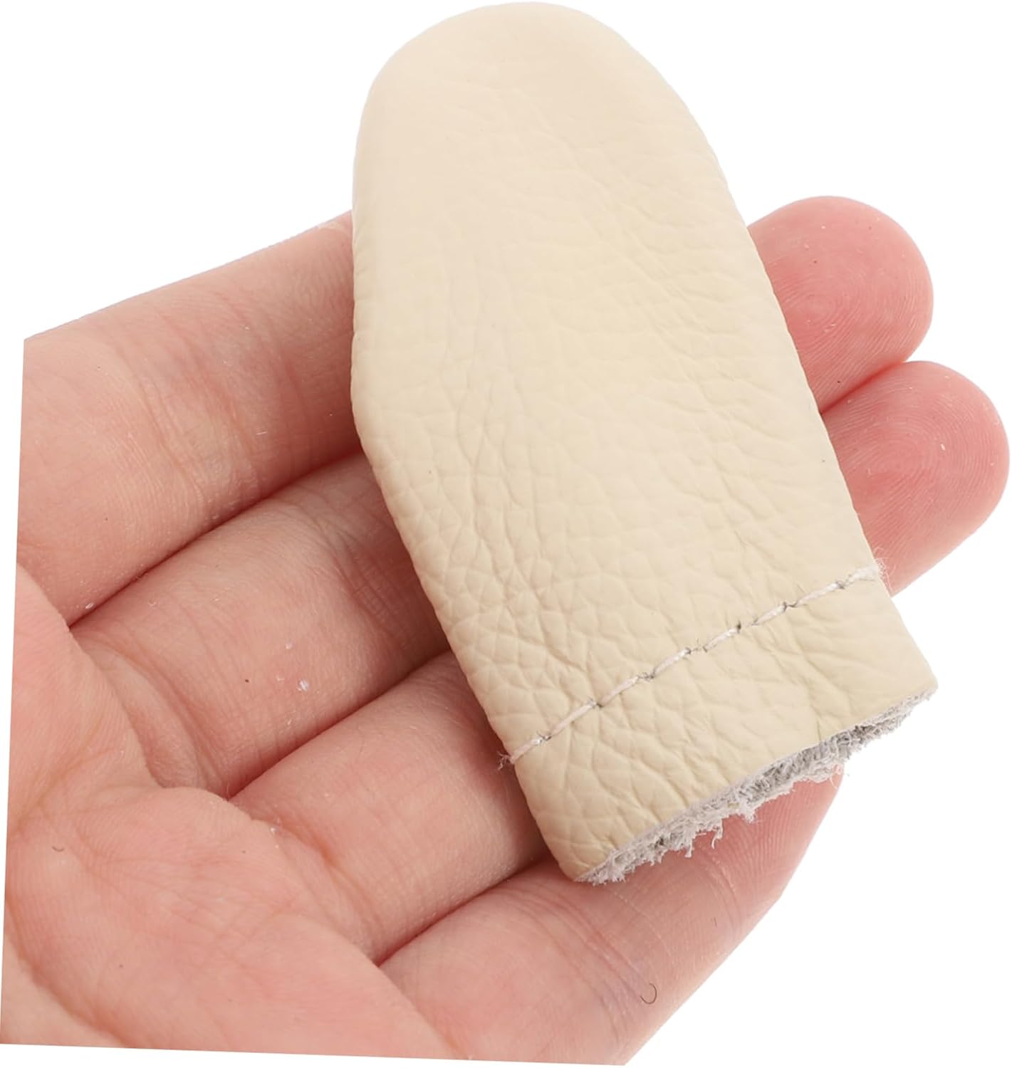 jojofuny 20pairs Leather Thimble Protectors Comfortable Finger Protectors for Hand Sewing and Crafts Random Colors Leather Material for Quilting and Needlework