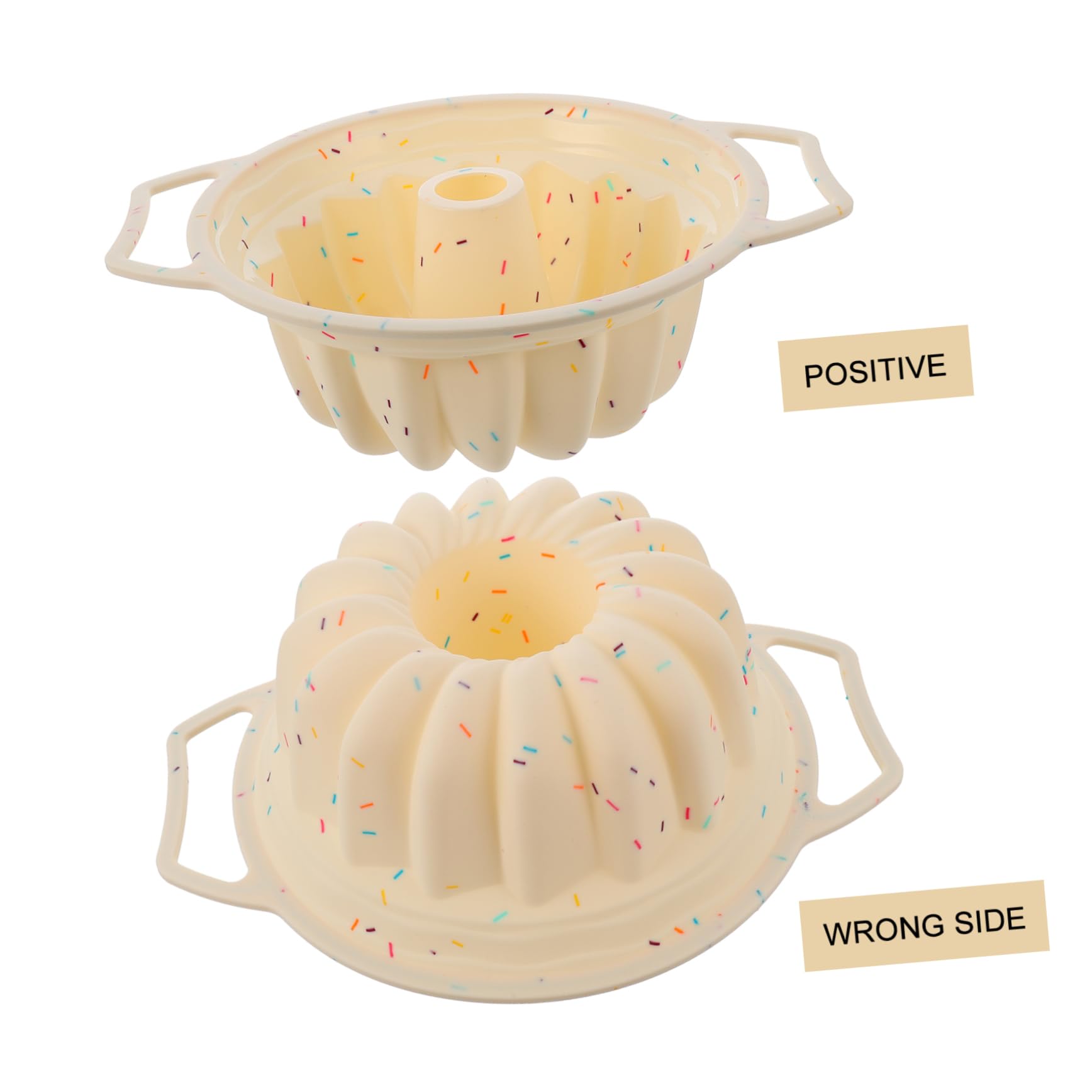 ABOOFAN 2 Pièces Moule a Gateau Moule à Dessert Pochoirs Pour Biscuits Moule à Beignets En Silicone Gateau Chocolat Fondant Moule à Pain Ustensiles De Cuisine Antiadhésif Gel De Silice
