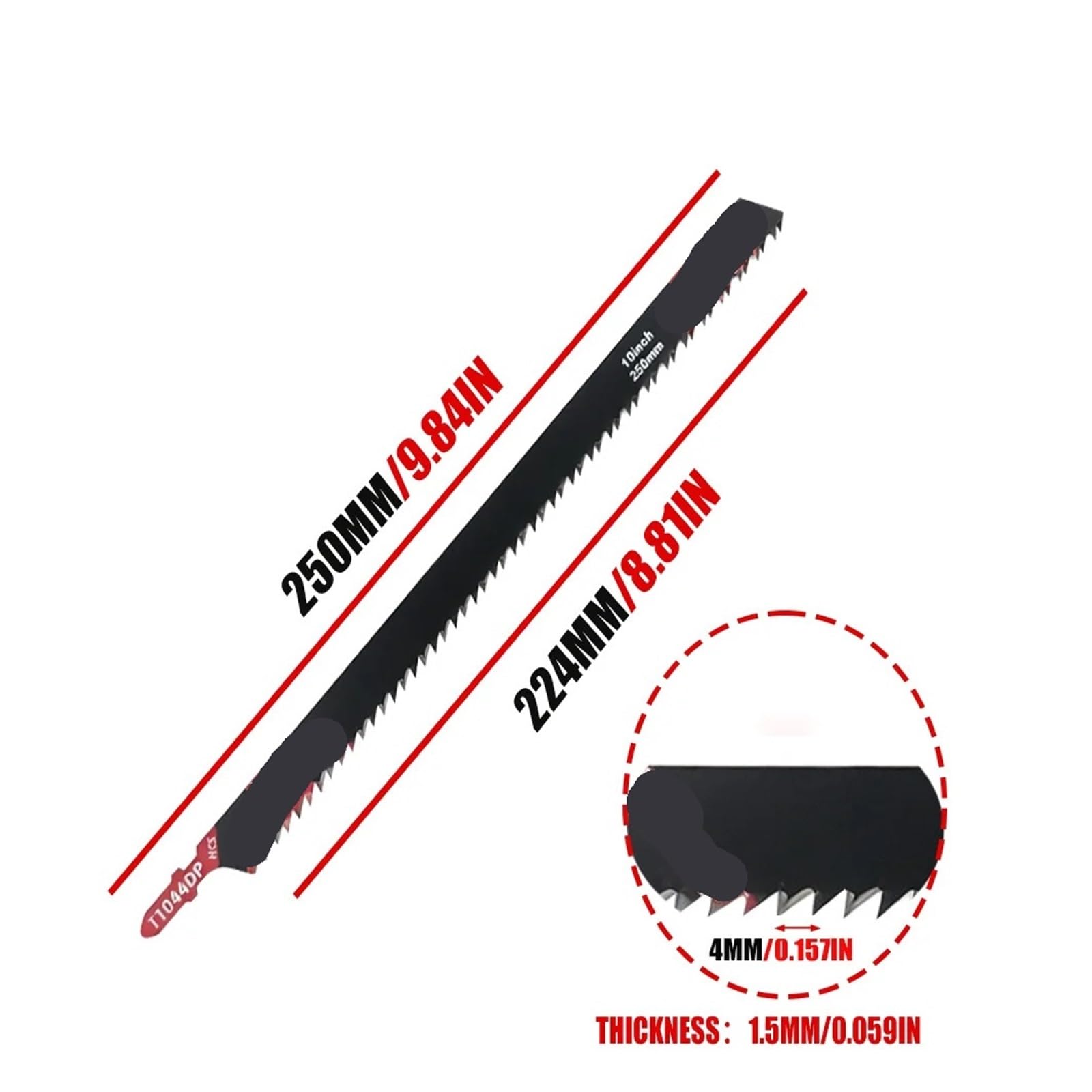 Lame for seghetto alternativo lunghe da 9,8 pollici 6Tp T1044Dp for legno, confezione 5/10, lavorazione del professionale(5pcs)