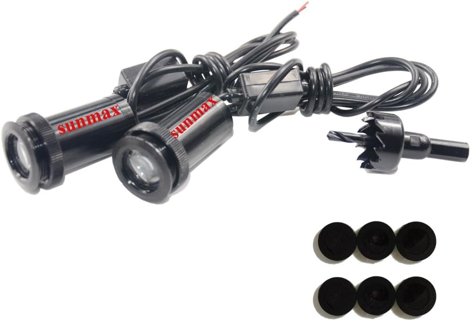 2x Custom-made Cool Wolf Car door step led laser projector projection courtesy welcome logo shadow ghost light lamp