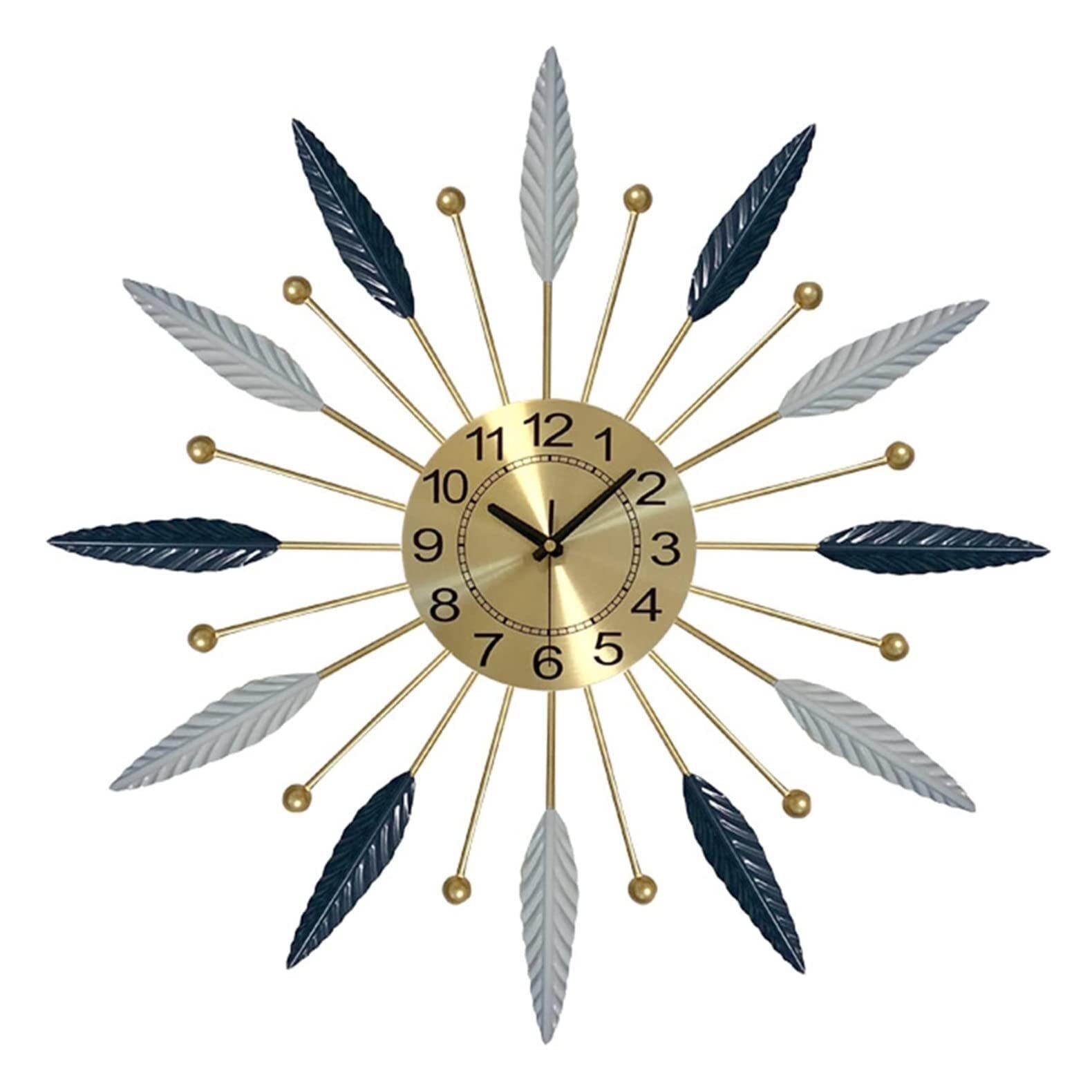 MYUYEE Farmhouse Vintage Clock Metal Modern Mid Century Silent Non-Ticking Clocks Ative for Living Room Bedroom for Bedroom Office,A-70 * 70cm (A-70 * 70cm)
