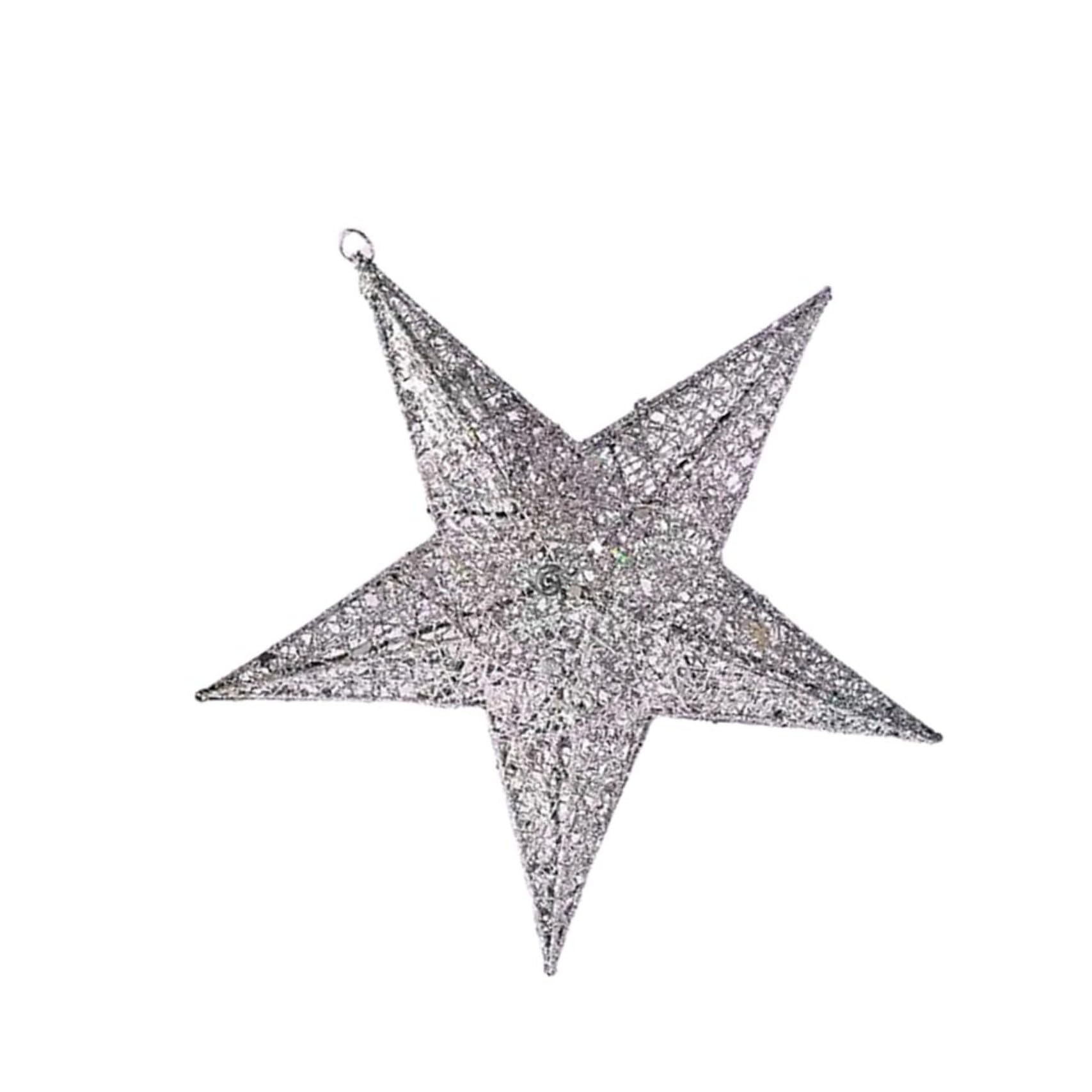 Artibetter 2 Decorazioni Natalizie Da 30 Cm Ciondolo A Forma Di Stella in Argento Decorazioni Natalizie Festive Per La Casa E Le Celebrazioni