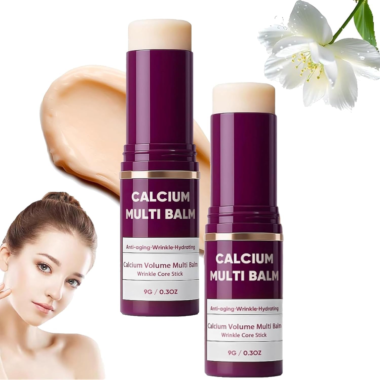 Stick idratante coreano al collagene, balsamo multiuso al calcio, anti-età, antirughe, per la cura della pelle, riparatore e idratante