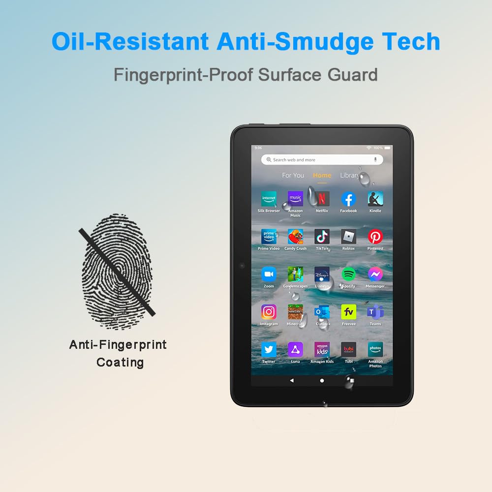 Mr.Shield Pellicola In Vetro Temperato Per Amazon Fire 7 (2022) | 2 Pezzi | 9H Anti Graffio