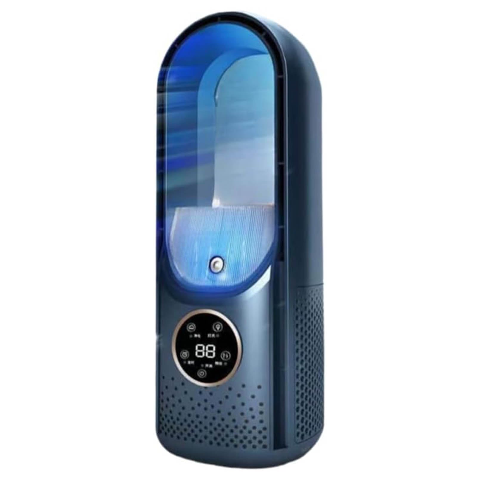 Cooler d'Aria evaporativa, Ventilatore Portatile di condizionatori d'Aria, Ventilatore Senza Lama Personale USB con 6 velocità del Vento e 6 temporizzatori, Ventilatore di Raffreddamento Desktop
