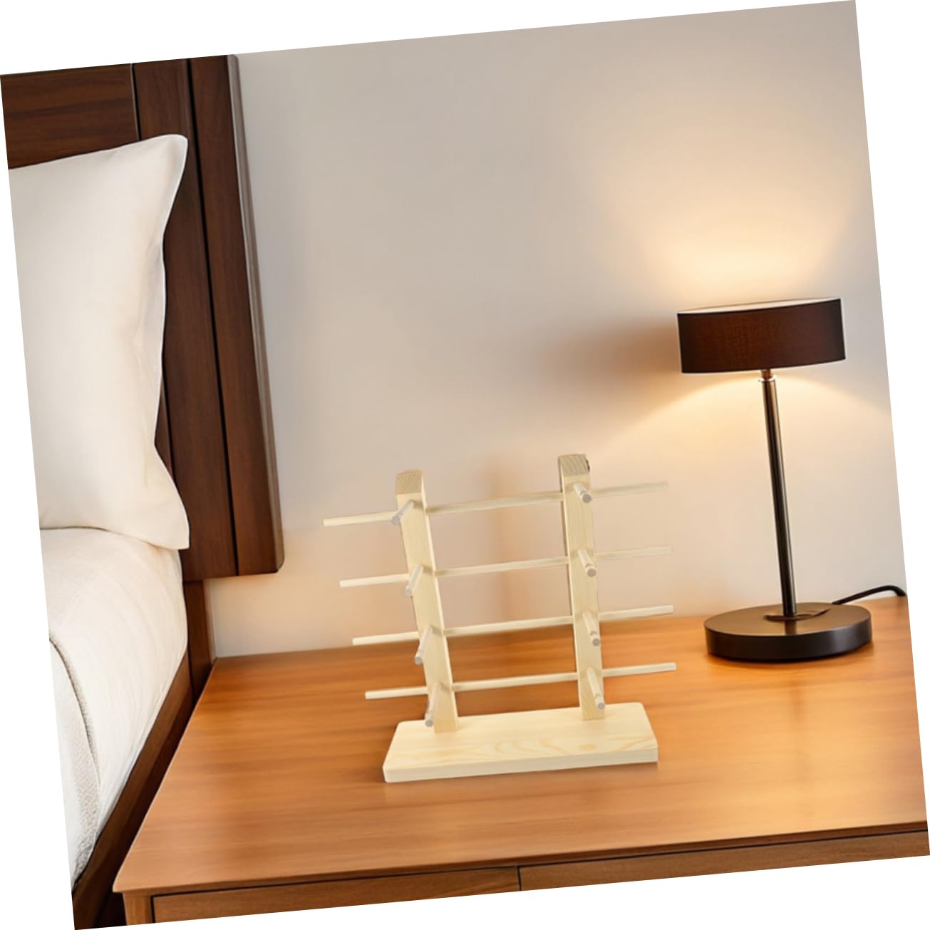 2piezas Expositor De Gafas De Madera Unidades Soporte Multicapa para Tiendas y Mostradores Expositor De Gafas De Madera para Dormitorio