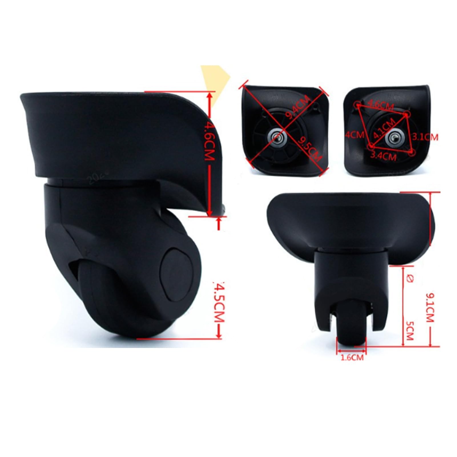 Alomejor Ruedas Giratorias de Repuesto para Maletas de Viaje – 2 Unidades, Compatible con, American Tourister, Tumi y Otras Marcas – Fácil Instalación sin Herramientas – Rodamient