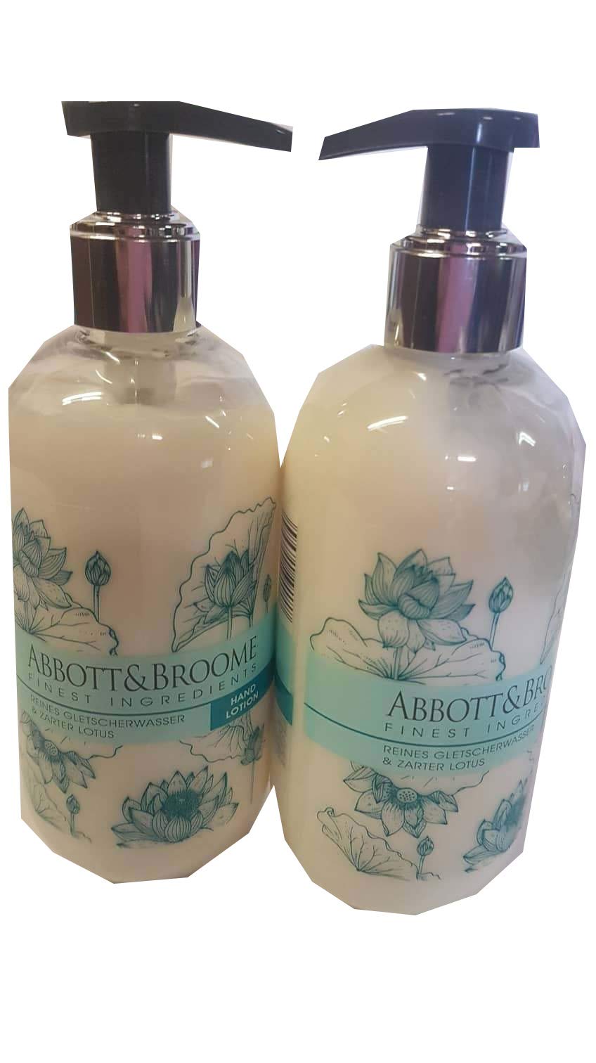 Abbott&Broome Handlotion Set 2 x 300 ml Spender Reines 