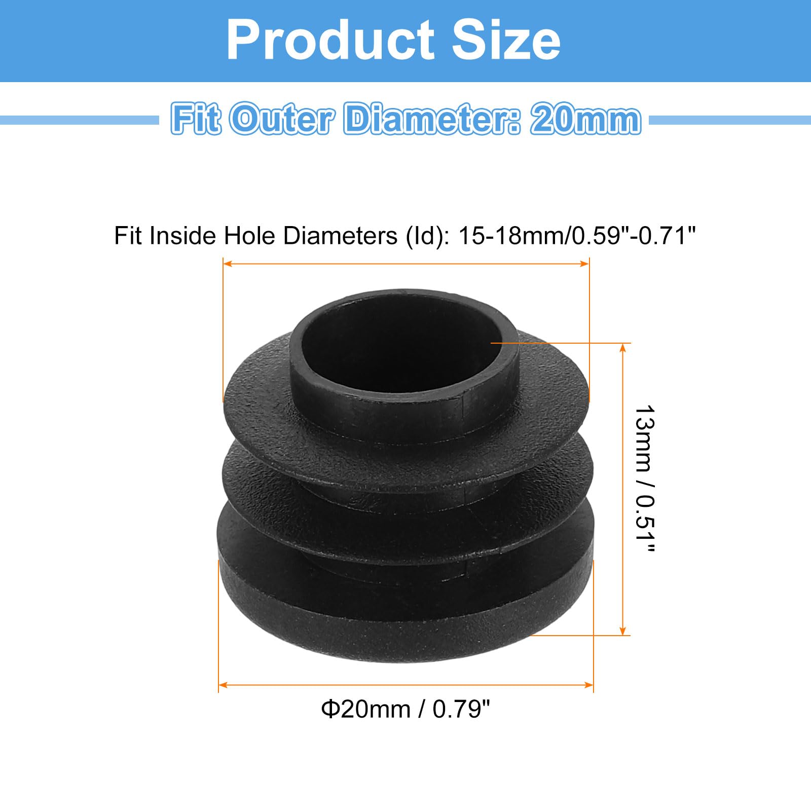 FLOOQ Premium Stoelpootdoppen Schuin Vilt 14-16mm - Viltglijder - 24 stuks