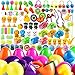 Toys Filled Easter Eggs, 48 Pieces - Filled Surprise Eggs, Colorful Prefilled Plastic Easter Eggs with Different Kinds of Little Toys – Perfect for Easter Egg Hunt for Kids