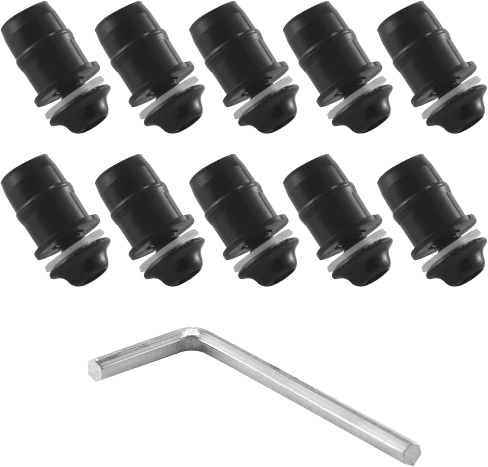 10pcs/set M5 Bolt By Metric Rubber Nuts Windshield Fairing Cowl Universal Windshield Accessories