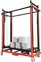 Andaimes Elétricos Máquina de andaime elétrico multifuncional, elevador de carga, plataforma de trabalho de escalada, com controle remoto e rodas, para construção interna e externa de armazém de ofici