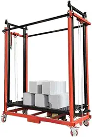 Andaimes Elétricos Máquina de andaime elétrico multifuncional, elevador de carga, plataforma de trabalho de escalada, com controle remoto e rodas, para construção interna e externa de armazém de ofici