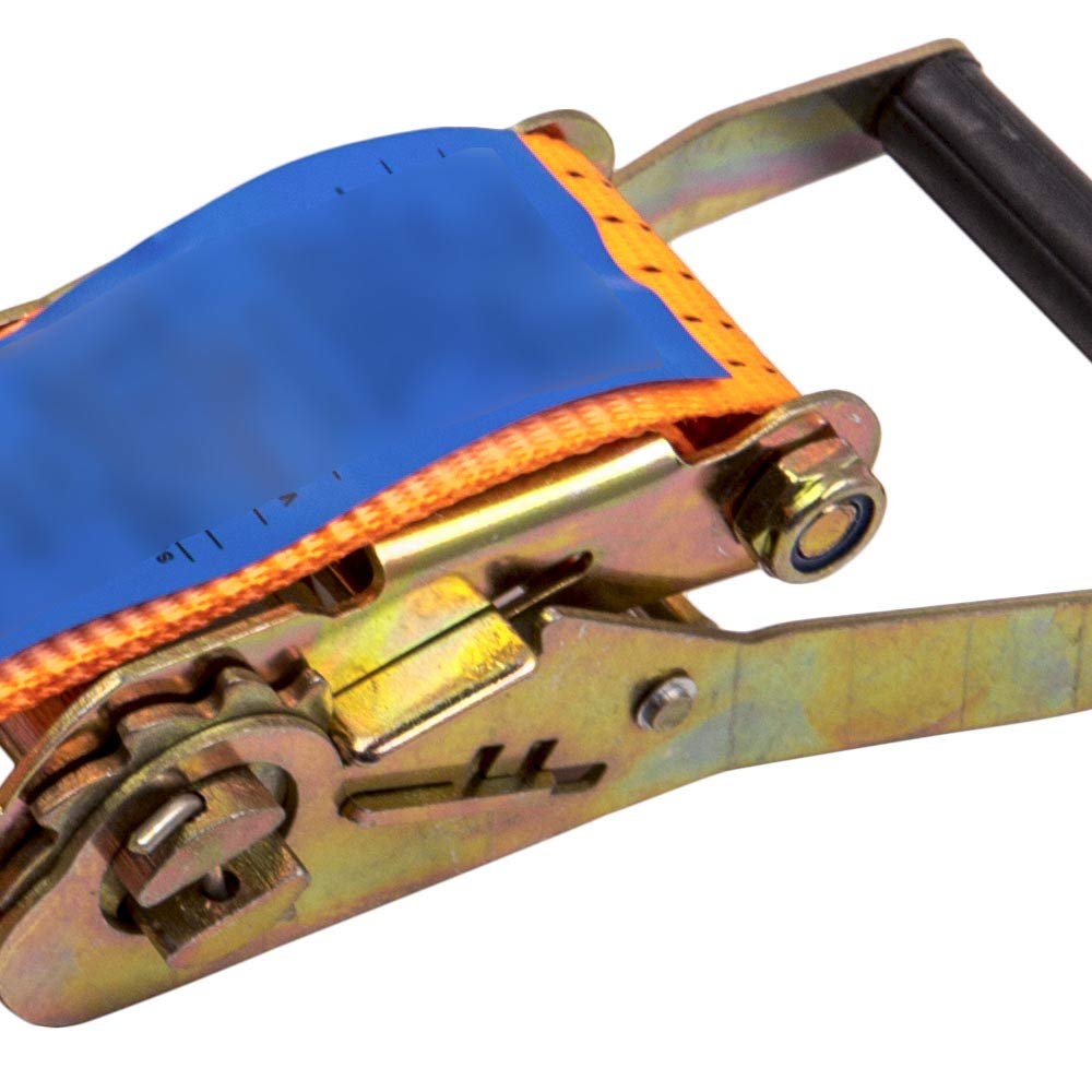 MaXpeedingrods Cinghie Di Ancoraggio 10 Pezzi - 5000kg, Con Cricchetto E Ganci, Per Trasporto Sicuro - Foto 3