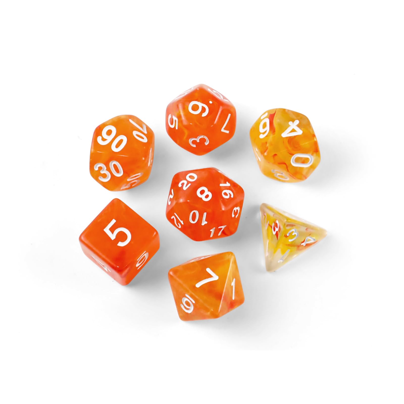 QUTHZZHY 7 Stück DND Dice, Polyedrische Würfel Set, Würfel Polyhedral | Würfelset für MTG, Dungeon and Dragons, Spielwürfel RPG Rollenspiele Tischspiele D&D D20 D12 D10 D8 D6 D4