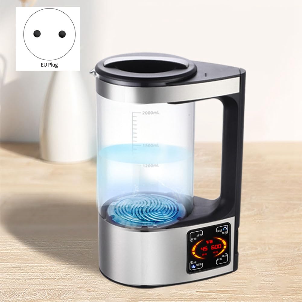 Hidrógeno Agua Generador, Botella de Agua Ionizador Alcalina, Filtro de Agua, Conector Europeo, Purificador de Agua, 2 Litros