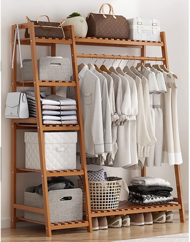 Amazon.co.jp: 押入れ ハンガーラック，ハンガーラック ，天然竹製