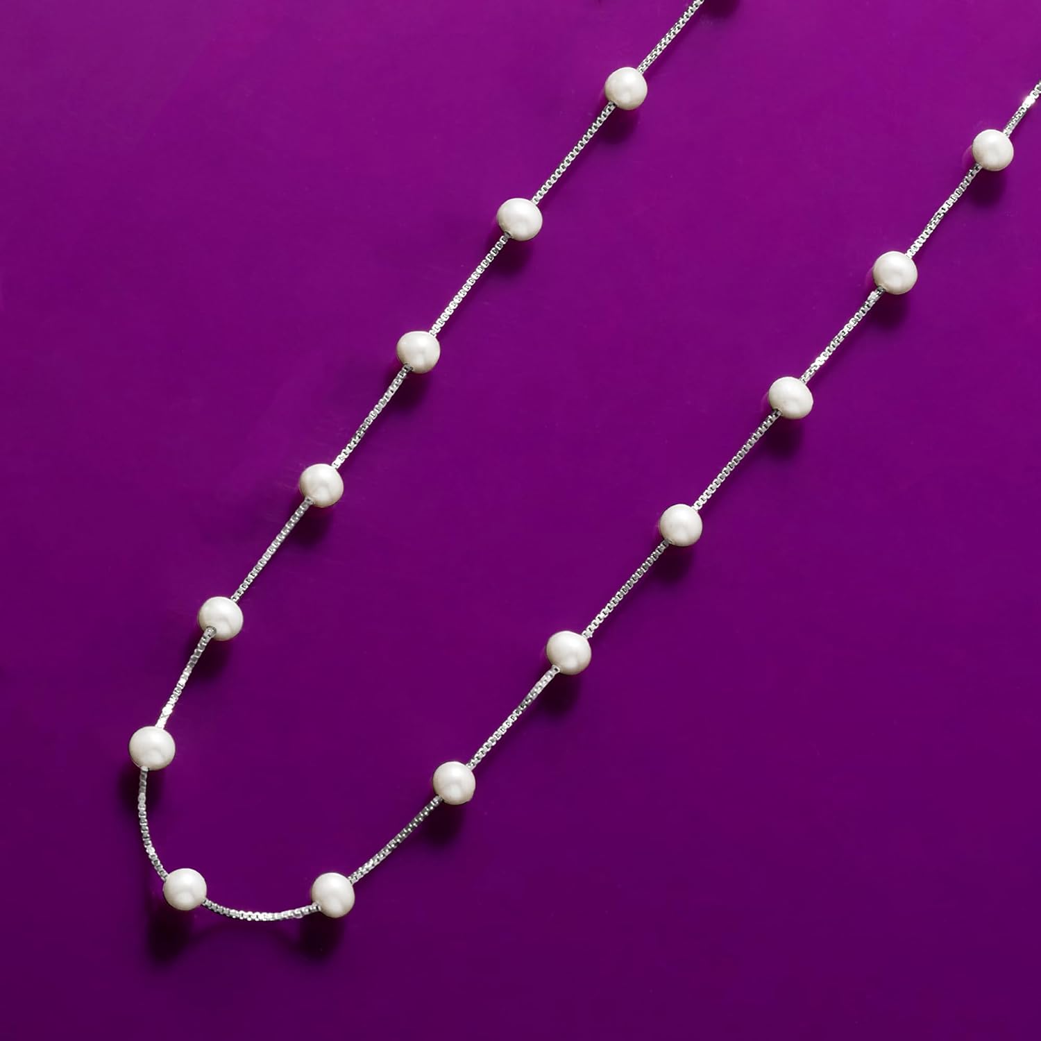 Ross-Simons 6-6.5mm Cultured Pearl Station Necklace