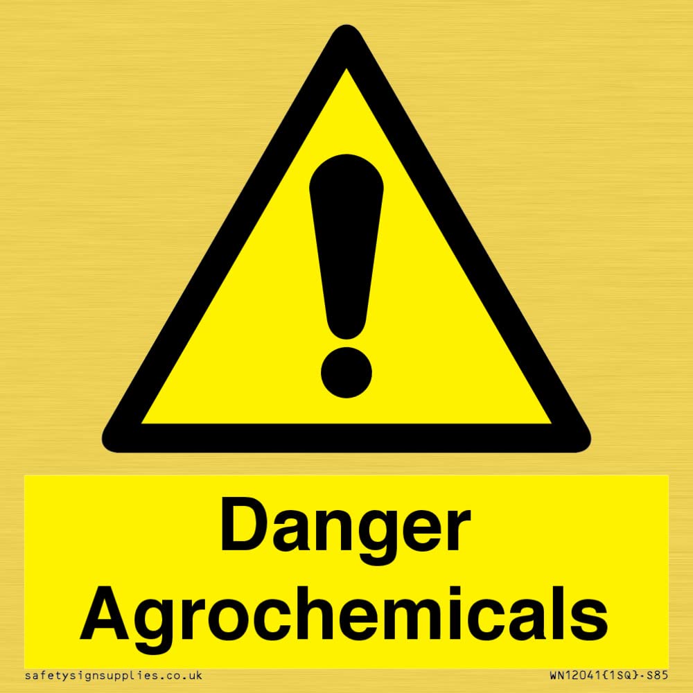 Danger Agrochemicals Sign - 85x85mm - S85