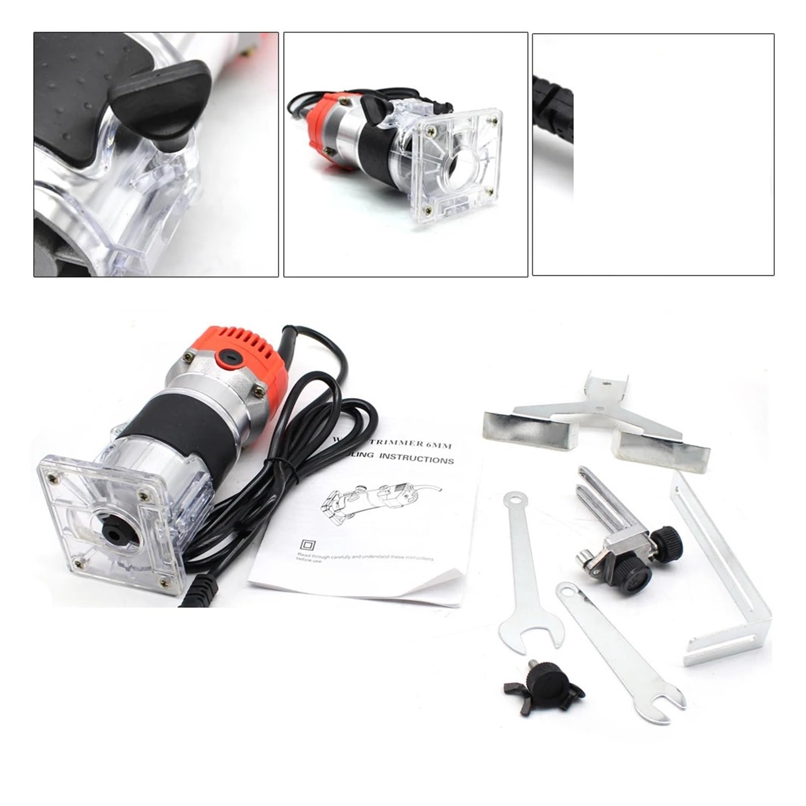 Elektryczny Laminator Do Drewna Router 800w Mini Ręczny Trymer Przycinania, Rowkowania I Wiercenia Mocny I Precyzyjny