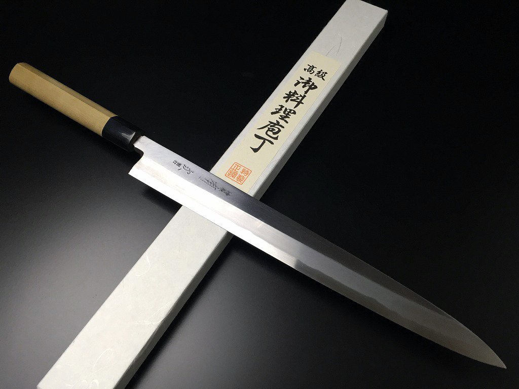 Amazon｜有次 包丁 別打 柳刃 330mm 青鋼2 築地 ARITSUGU 柄 鞘