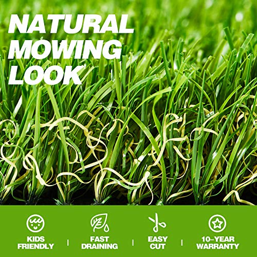 ZGR Artificial Garden Grass, 7' x 13' (91 Square ft) Premium Lawn Turf, Realistic Fake Grass, Deluxe Synthetic Turf, Thick Pet Turf, Perfect for Carpet Doormat Indoor/Outdoor Landscape, Non Toxic - Thumbnail 3