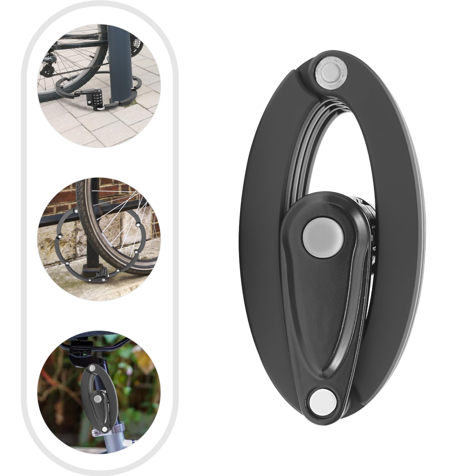 Lucchetto pieghevole per bicicletta, lunghezza 85 cm, combinazione a 4 cifre, per bicicletta, e-bike, bici da corsa, mountain bike