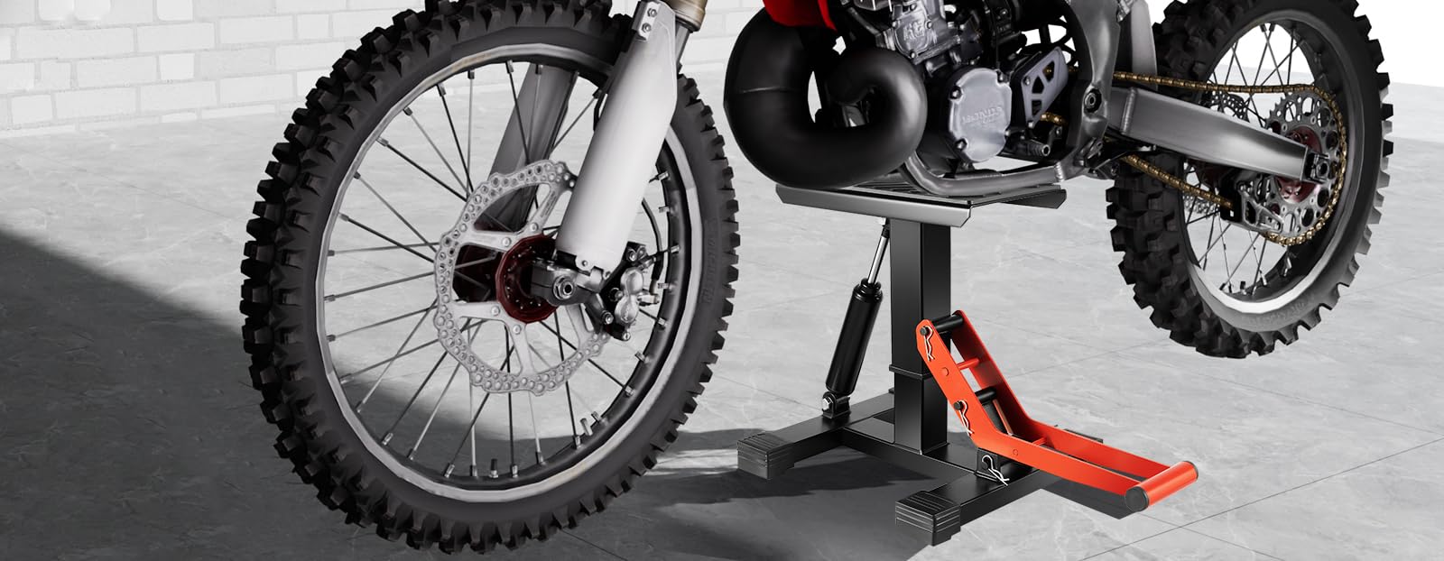 Motocross Hubständer, Motorradheber Motorradständer Motorrad Cross Ständer 200 Kg Tragkraft Hebehilfe mit Sicherheitsstift, Motorrad Cross Ständer für Garage, Werkstatt, Rennstrecke
