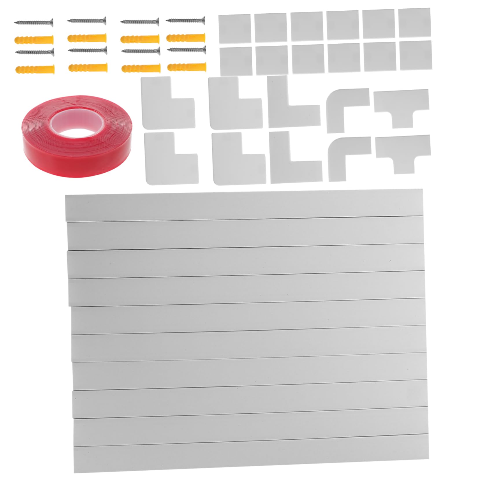 Canalina Passacavi Quadrata in Pvc Bianco 40mm Autoadesiva | Set 1 Pezzo, Installazione Semplice, per Casa e Ufficio, Organizzatore Cavi per Posa Ordinata